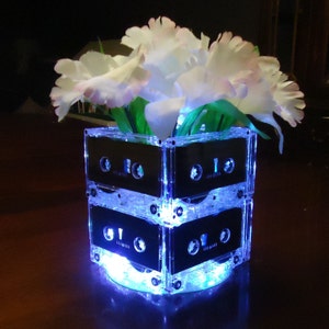 Lighted Mixtape Wedding Table Centerpieces made to order Music 80s 90s Punk Rock Wedding image 3