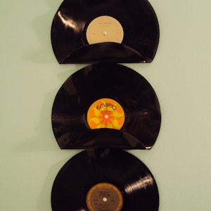 Repurposed Upcycled Vinyl Record Mail Holders Set of 3 image 2