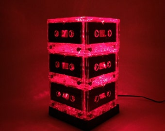Music Lover Gift Mixtape Light Red Cassette Tape Lamp Mixtape Light