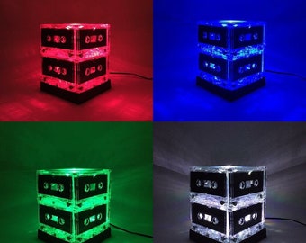 80s 90s Man Cave Night Light Mixtape Light Cassette Tape Lamp Mood Light