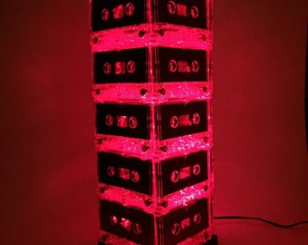 Red Cassette Tape Lamp Mixtape Light Eco Friendly Lamp