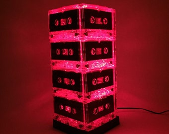 Red Cassette Tape Lamp Mixtape Light Night Light