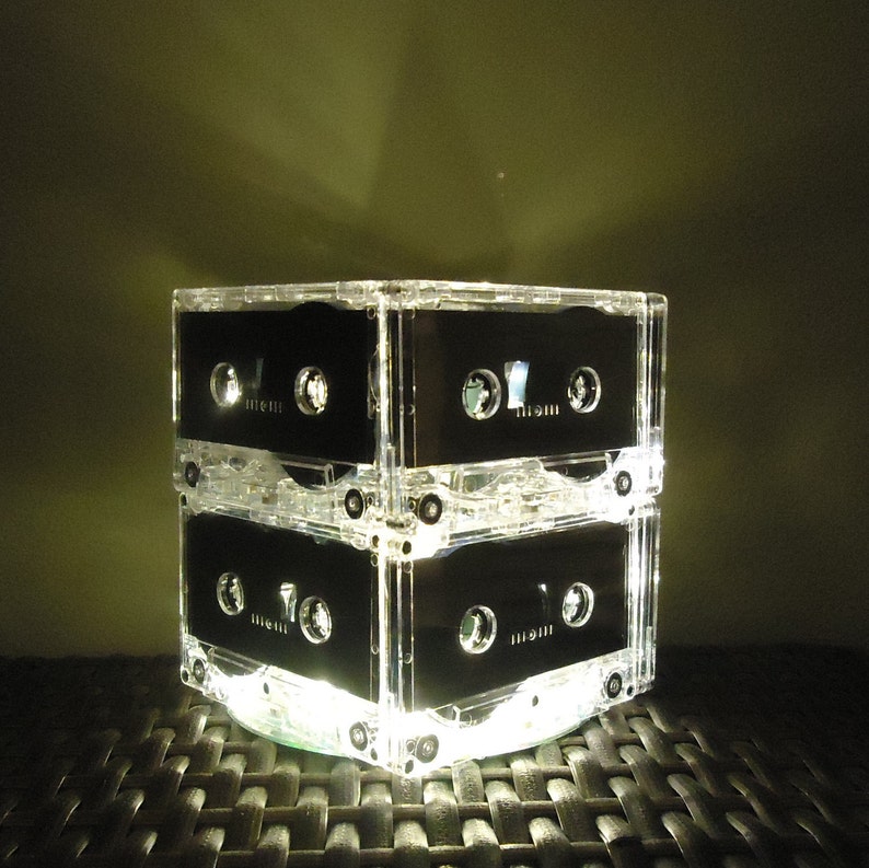 Music Lover Gift Mixtape Cassette Tape Night Light Lamp Mood image 0