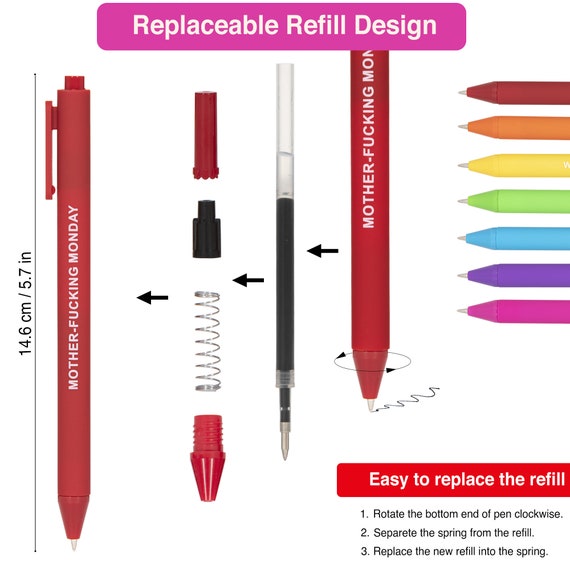 Inappropriate Days of the Week Pen Set, 7 Inappropriate Days of the Week  Pen Set