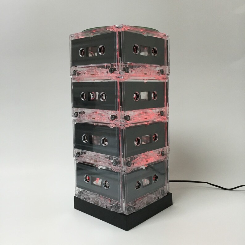 UPCYCLED LIGHTING Music Lover Red Mixtape Light Cassette Lamp Etsy