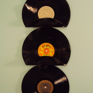 Repurposed Upcycled Vinyl Record Mail Holders Set of 3 image 4