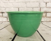 MINTY Vintage 1930s Green Fiesta Nesting Bowl Number 5 With Rings 1938-1944 Fiesta Ware Mixing Bowl WWII Era Vintage 30s 40s Kitchen