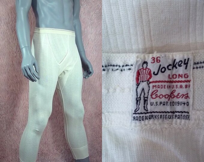 Vintage 30s Mens Long Johns Coopers Jockey Long Underwear Etsy