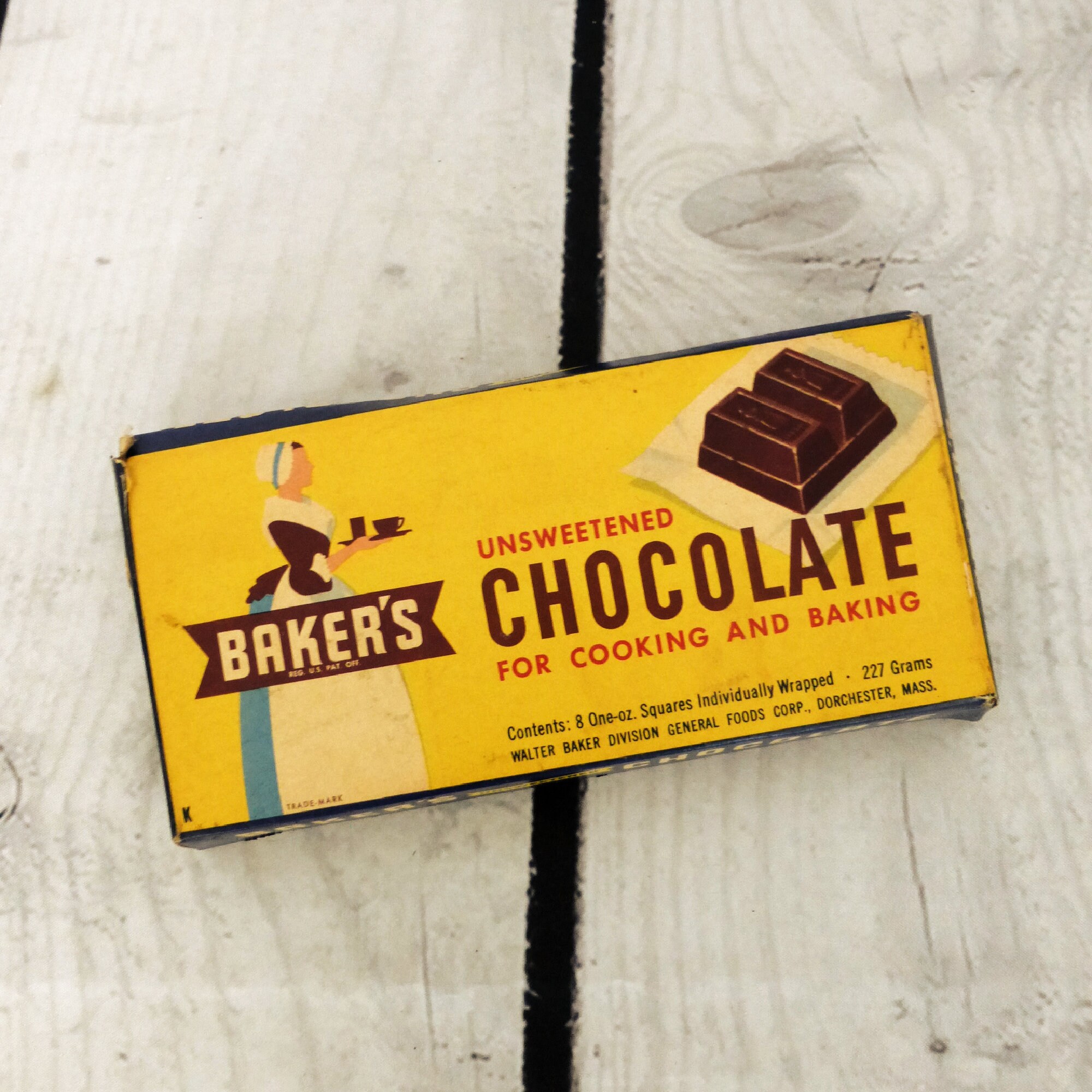 Rare 1950s Baker's Chocolate Bar Box 5/6 Full Excellent Etsy