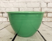 MINTY Vintage 1930s Green Fiesta Nesting Bowl Number 5 With Rings 1938-1944 Fiesta Ware Mixing Bowl WWII Era Vintage 30s 40s Kitchen