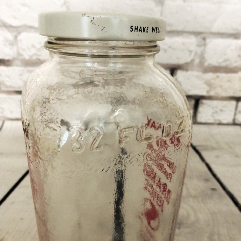 Vintage 1960s Safeway Orange Juice Glass Bottle With Metal Lid Etsy