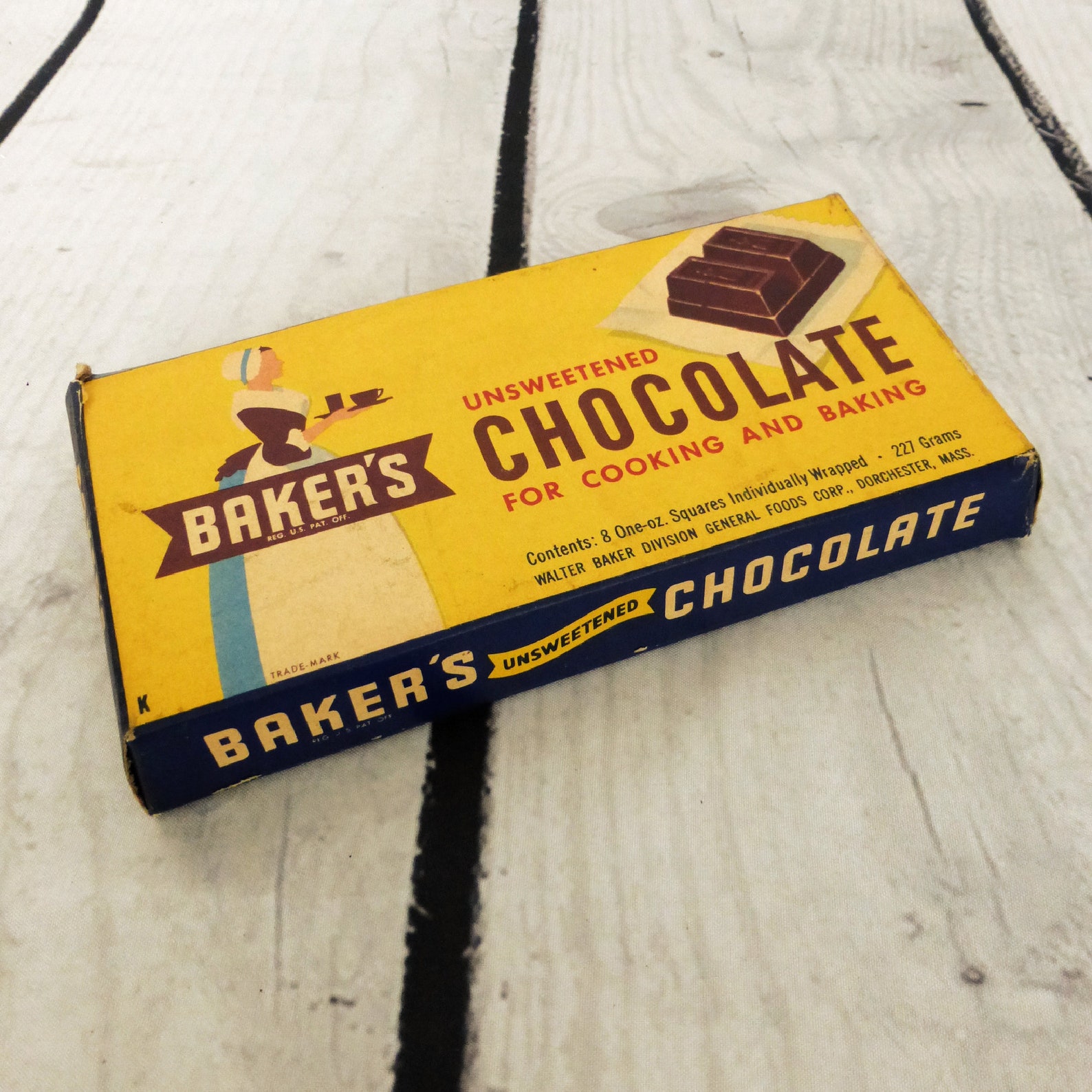 Rare 1950s Baker's Chocolate Bar Box 5/6 Full Excellent Etsy