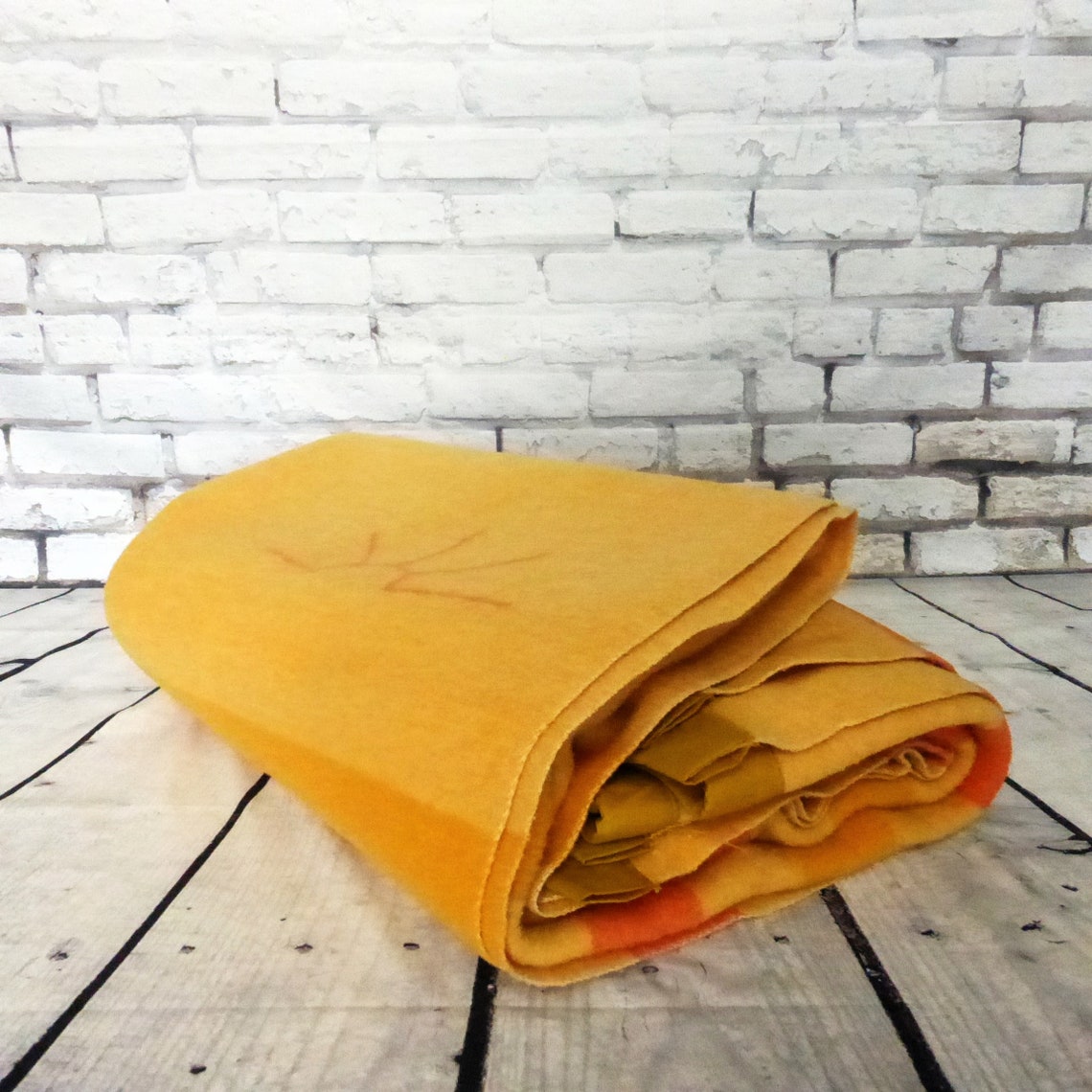 Vintage Baron Mills Utah Sunrise Point Wool Blanket Orange Etsy