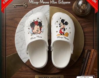 Micky Maus Kinder Clogs, Disney Kinder Sandalen, süße Kleinkind Sommerschuhe, weiße Disney Hausschuhe, 8 verschiedene Designs, Geschenk für Kinder