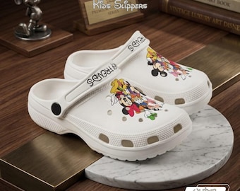 Disney Friends Kinder Clogs, süße Micky Maus Kleinkind Sandalen, benutzerdefinierte Cartoon Kinder Hausschuhe, weiße Sommer Wasser Schuhe für Jungen und Mädchen