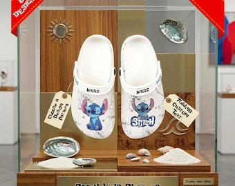 Zuecos personalizados Stitch para niños, sandalias personalizadas Stitch, sandalias de playa DIY para niños, zapatos de verano con dibujos animados, zapatillas de agua para niñas y niños, regalo para niños