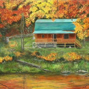 Cabin Retreat Oil Painting