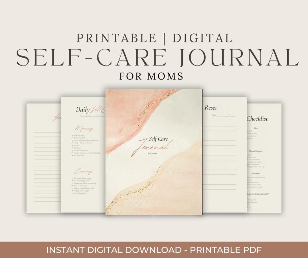 Self Care Journal for Moms| Printable Wellness Planner| Daily Check-in ...