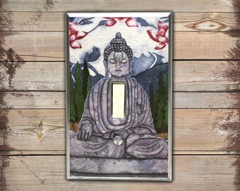 Buddha light switch plate cover spiritual art buddah statue