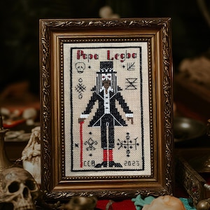 Modèle de point de croix Papa Legba PDF | Décoration vaudou effrayante pour histoire d'horreur américaine | Téléchargement instantané