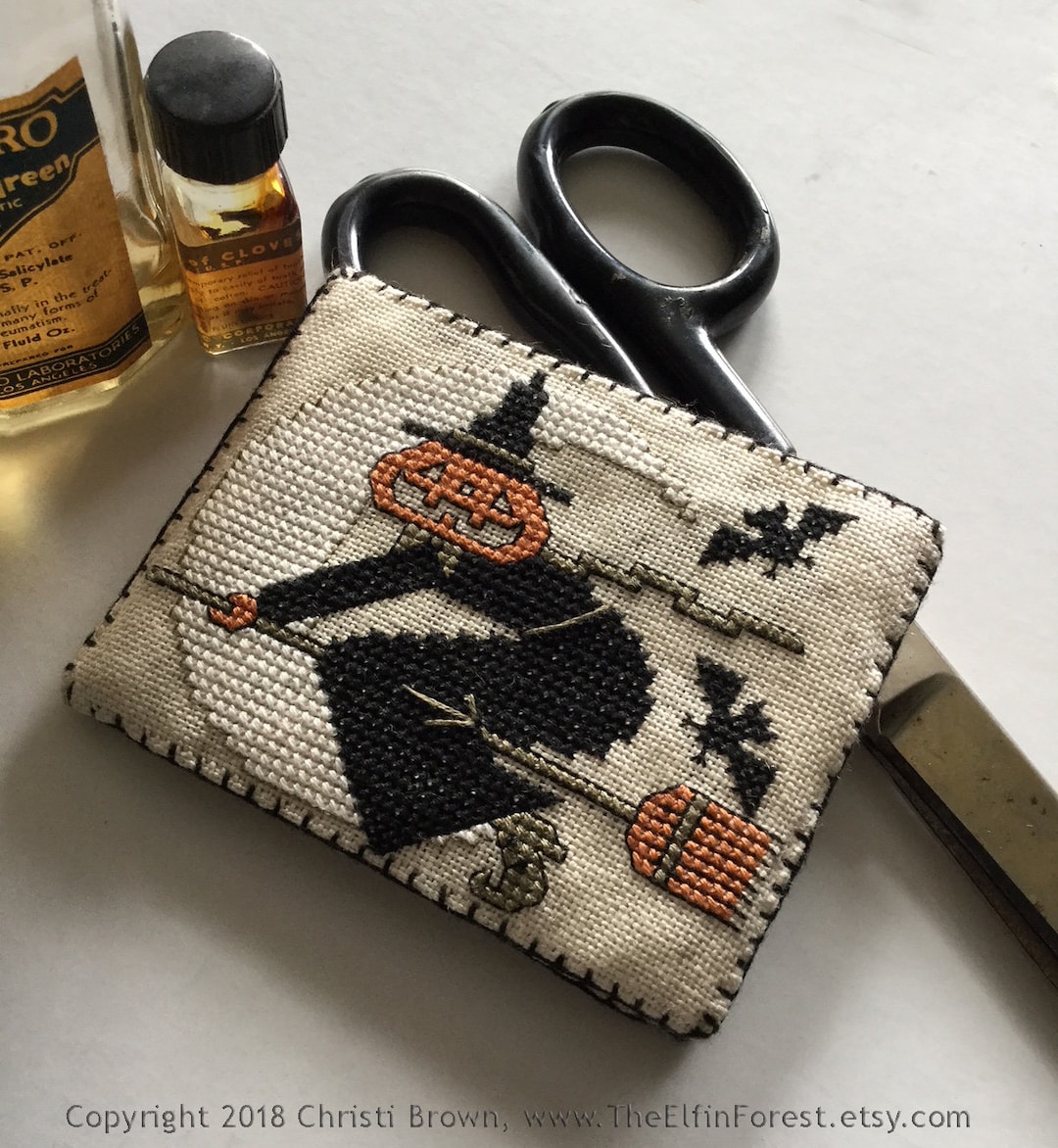 Primitive Halloween Cross Stitch Pattern Jack 'o Lantern, Pumpkin Head ...