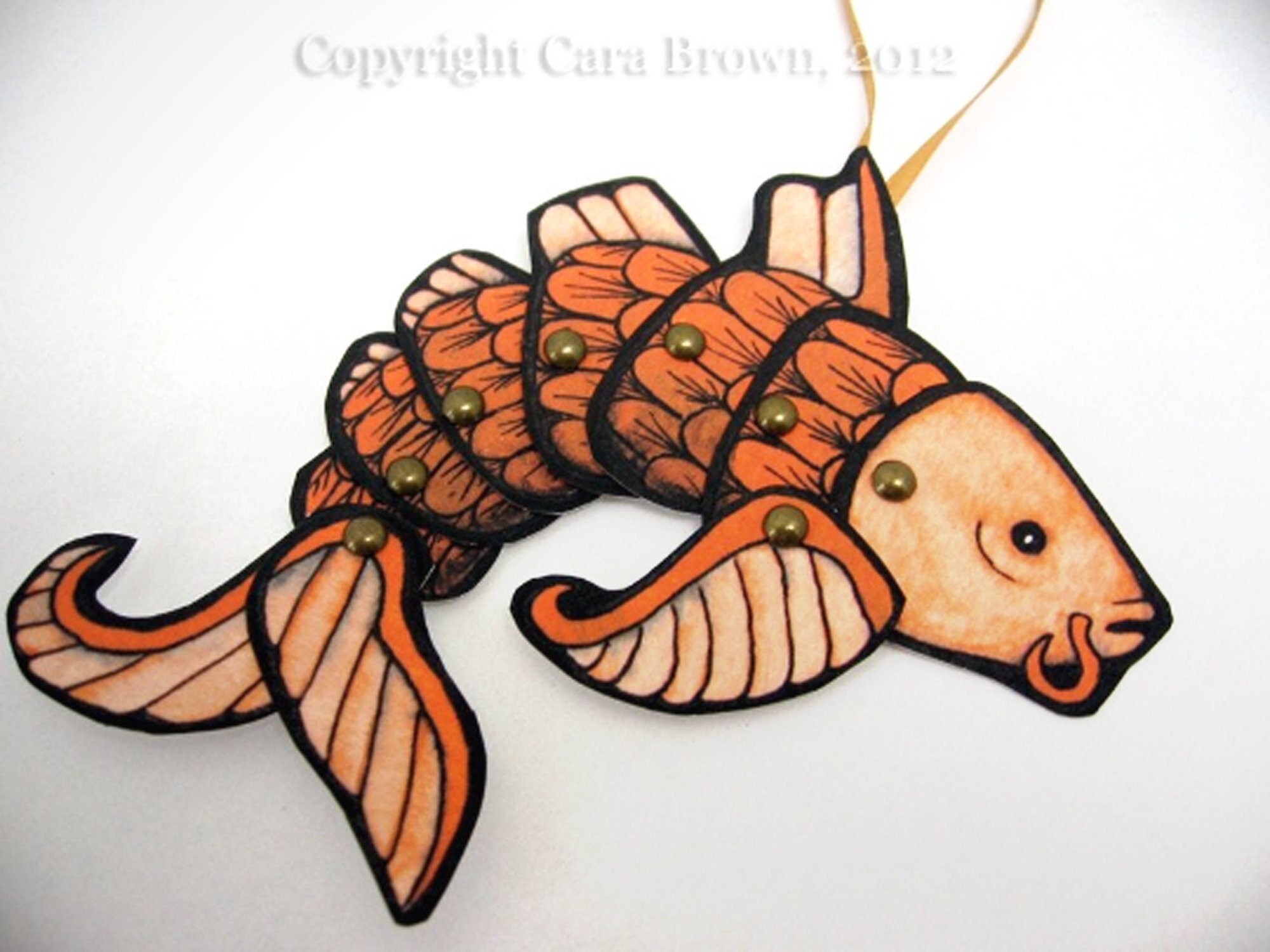 Articulated Koi Fish Cricut PNG Print Cut Paper Doll Christmas Etsy