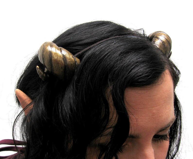 Ram horns headband headpiece satyr goat costume cosplay faun Etsy