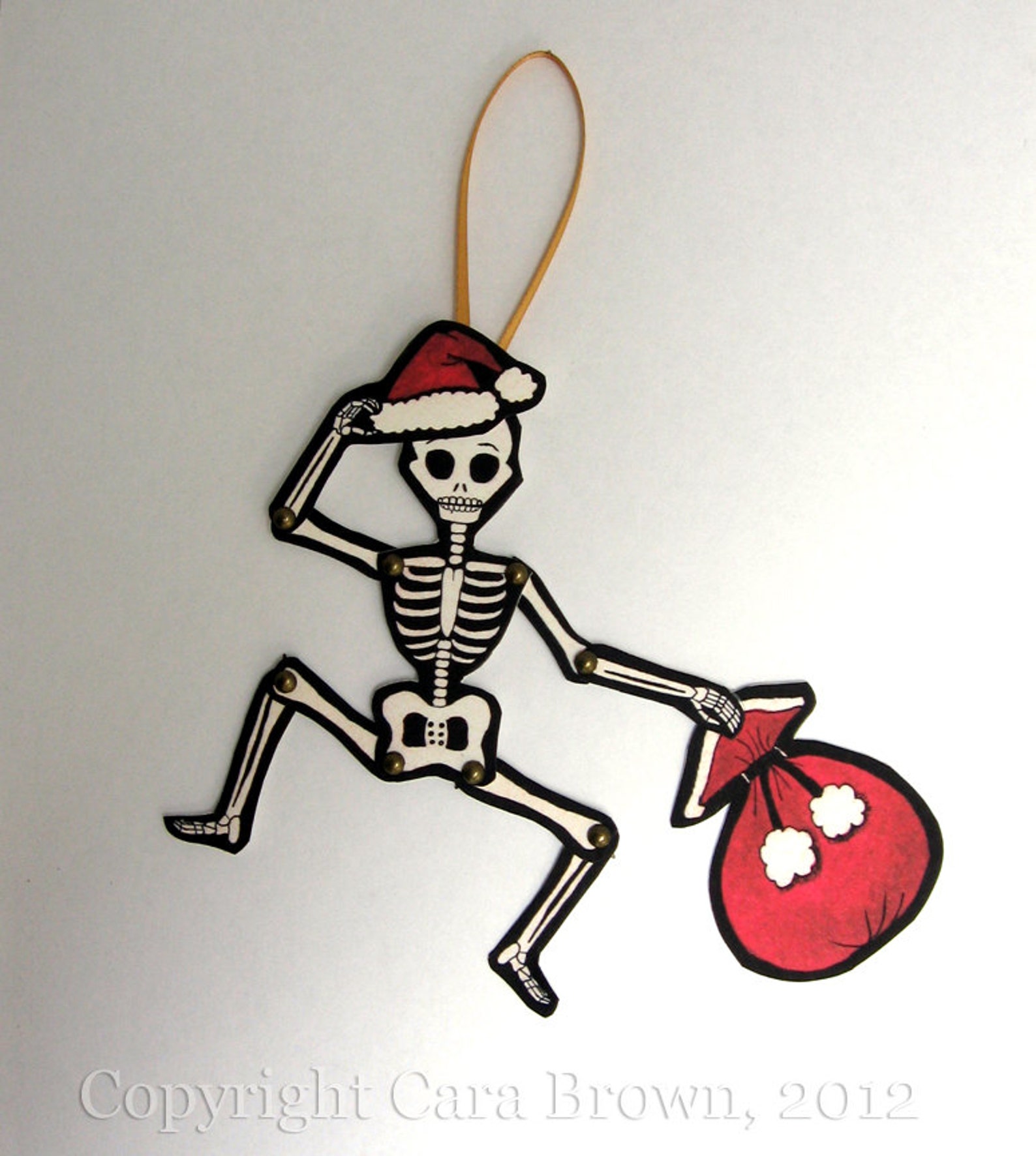 Santa Skeleton Articulated Paper Doll Christmas Ornament Etsy Santa Skeleton Articulated Paper Doll Christmas Ornament Etsy