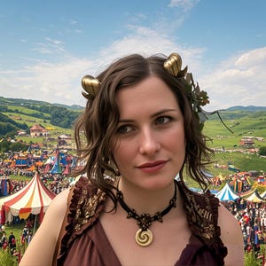 Ram horns headband- Satyr, goat,cosplay - small, realistic costume horns. Great Halloween, festival, steampunk headpiece by The Elfin Forest