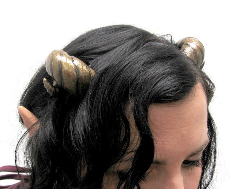 Ram Horns Headband Steampunk Style Costume Head Piece Etsy
