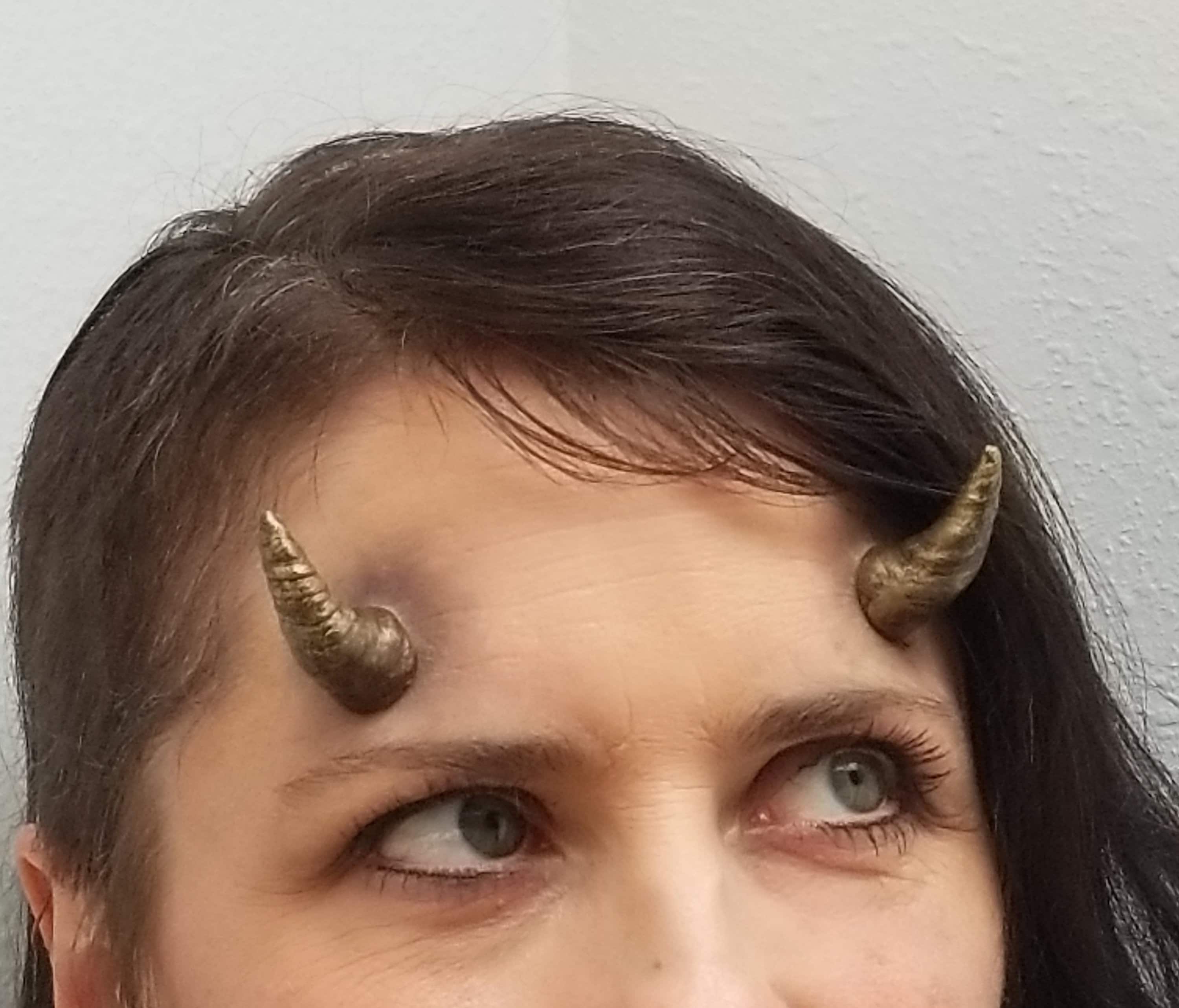 Prosthetic horns costume stick on faun cosplay devil dragon Etsy