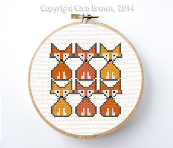 Items similar to Fox Cross Stitch Pattern Instant Download Easy Fox cross pattern instant