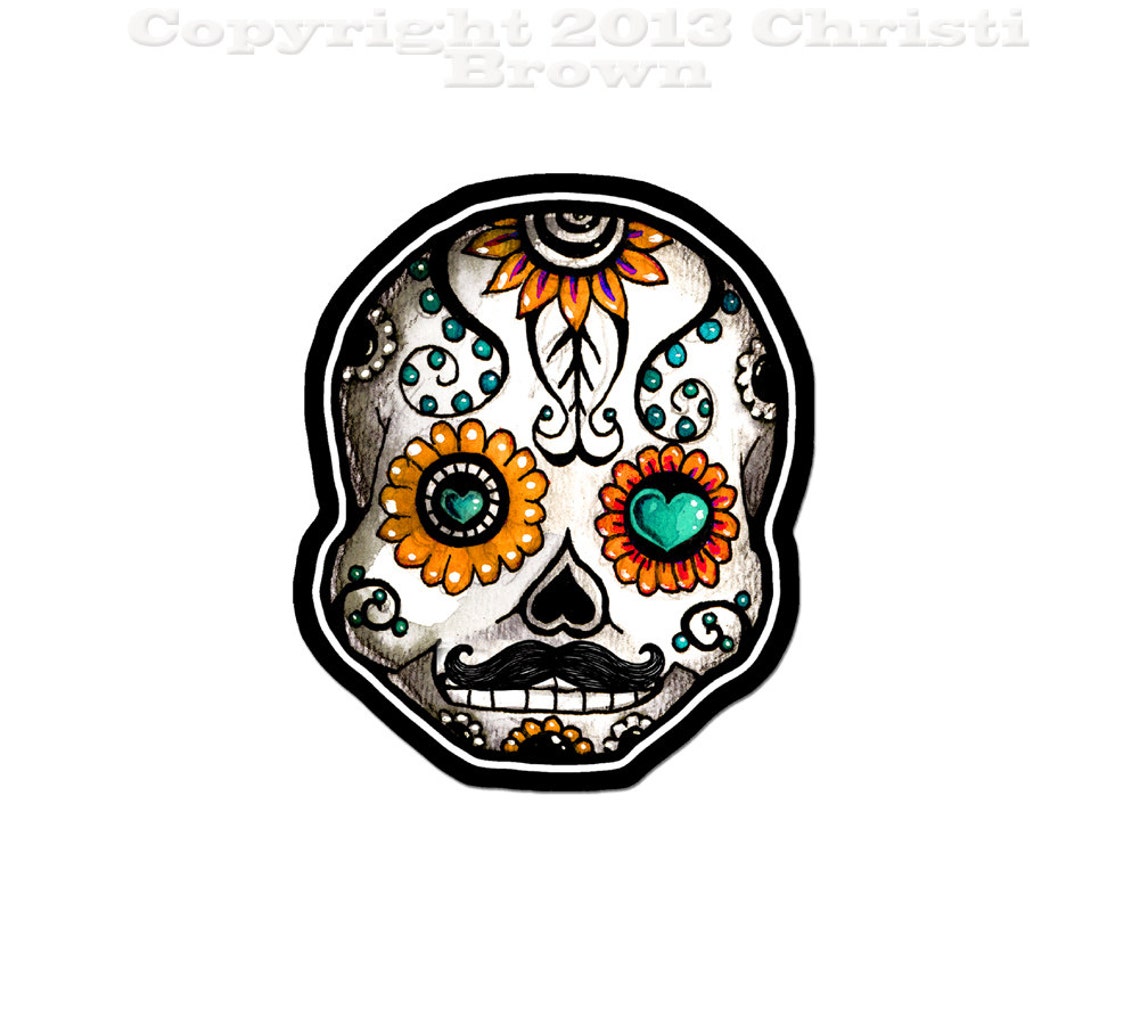 Sugar Skull Family Car Window Decal Sticker Set Vinyl Day of Etsy