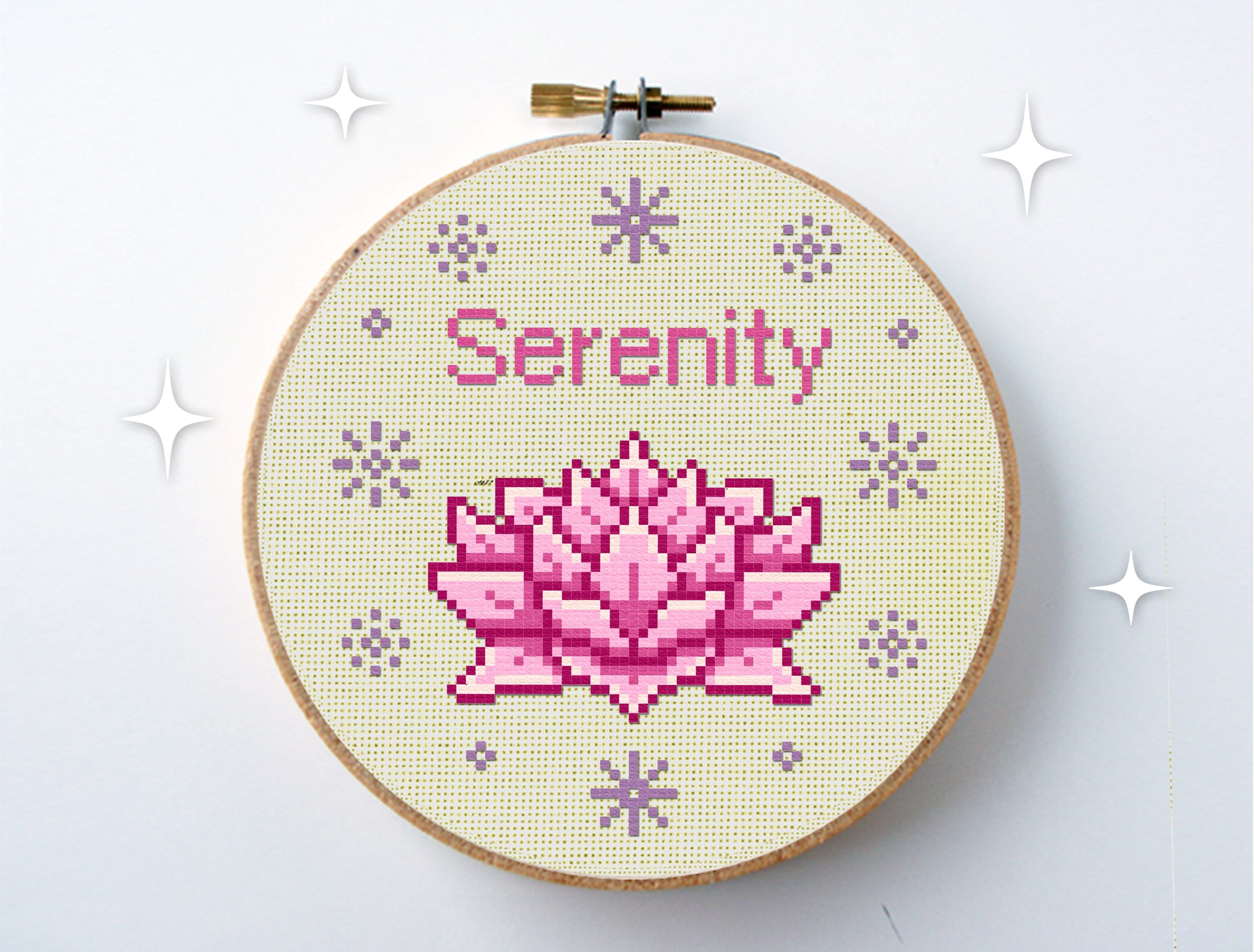 Lotus Flower Cross Stitch Pattern Serenity Spiritual Yoga - Etsy