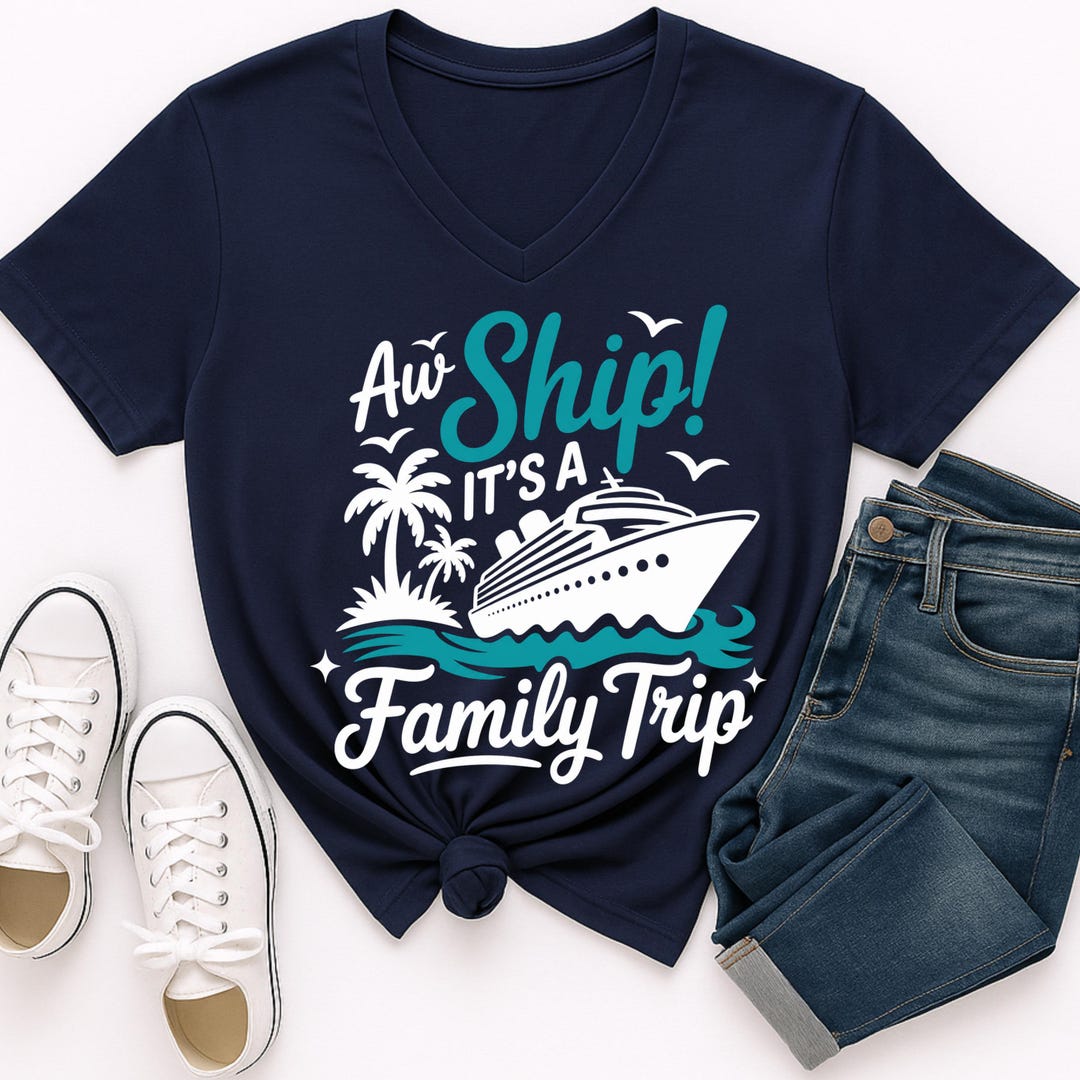 Cruise Shirt Aw Ship Its a Family Trip, Funny Vacation Tee, Family Trip ...