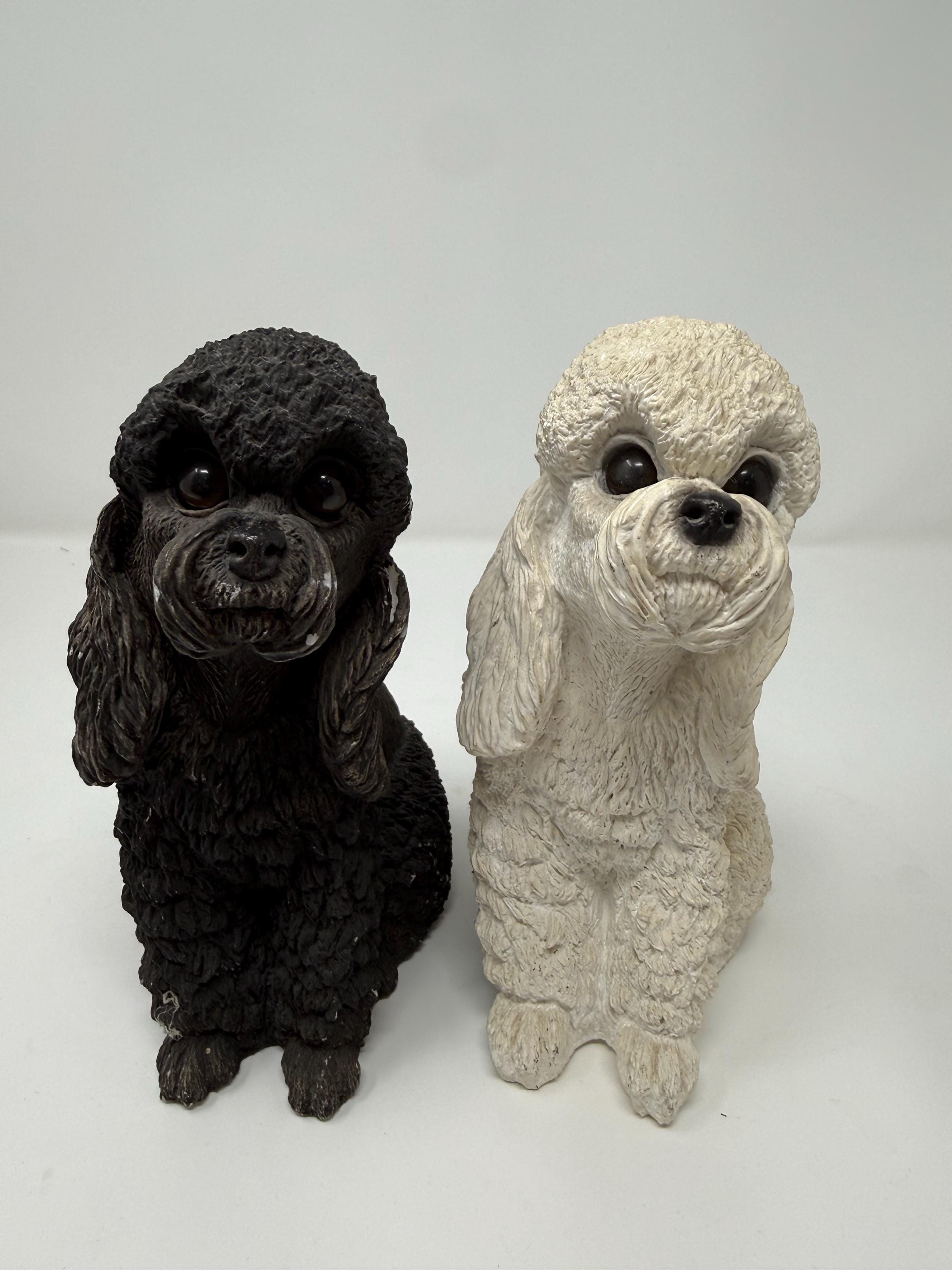 Vintage Black Poodle Figurine - Etsy