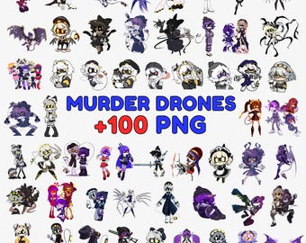 100+ Murder Drones PNG Bündel - Anime PNG Digitaler Download