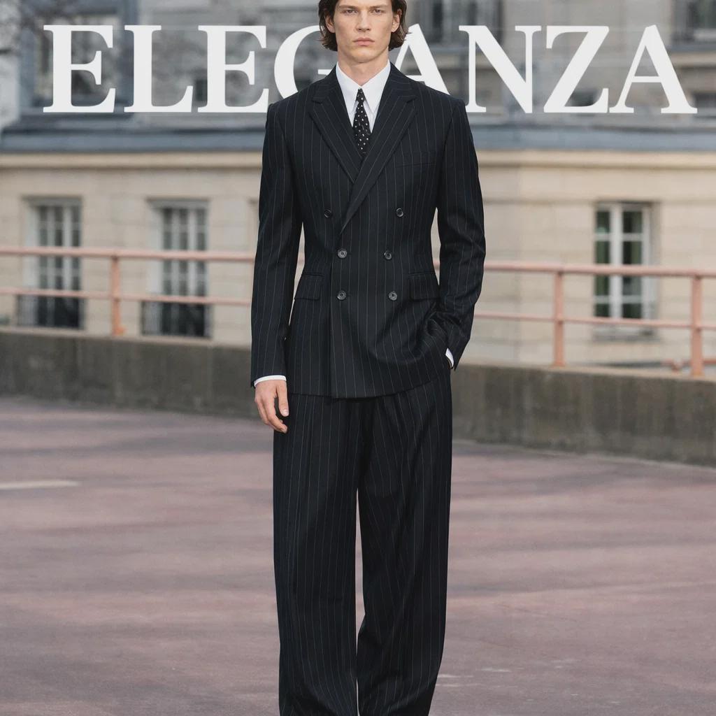 Double breasted black pinstripe suit - Etsy 日本
