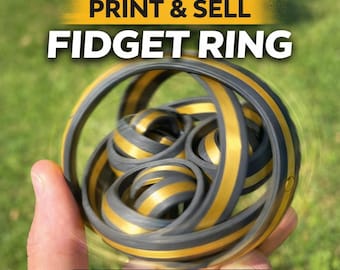 Ring Fidget Toy STL | Kinetic Rings-in-Rings Fidget for Stress Relief and Focus | Office, Classroom & EDC 3D Print File