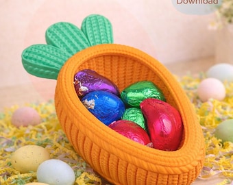 Easter Carrot Bowl STL | Mini Candy Holder | Spring Decor 3D Print File