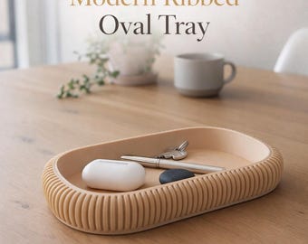 Japandi Tray STL | Minimalist Catchall Organizer for Keys, Gadgets and Trinkets | Entryway, Nightstand & Office 3D Print File