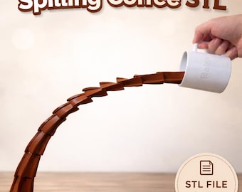 Prank Coffee Cup STL | Fake Spill Gag Prop Decor for Desk, Office & Break Room Pranks | Funny Office 3D Print File