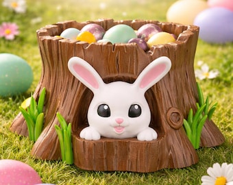 Bunny Bowl STL | Easter Candy Holder for Eggs, Treats and Small Surprises | Spring Table & Holiday Decor 3D Print File