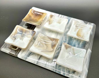 Snowy Glass Seder Plate