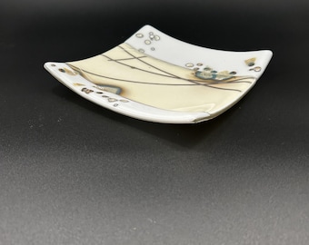 Ivory Square Glass Tray