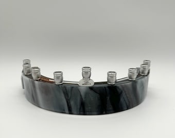 Marbled Glass Menorah (2)