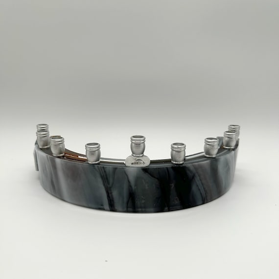 Marbled Glass Menorah (2)