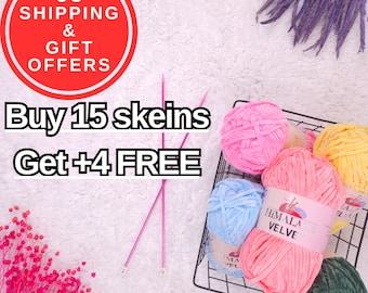 Himalaya Velvet Chenille Yarn 100g – Super Soft Plush Yarn for Amigurumi, Baby Blankets & Crochet | Ships from USA