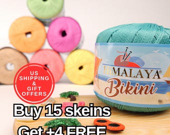 Himalaya Bikini Yarn, Fingering Weight Polyamide Yarn for Swimsuit Bikini Crochet Knitting, Summer Swimwear Yarn – Ships from US