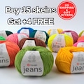 YarnArt Jeans – Soft Baby and Amigurumi Yarn for Knitting & Crochet, 55% Cotton | Ships from US